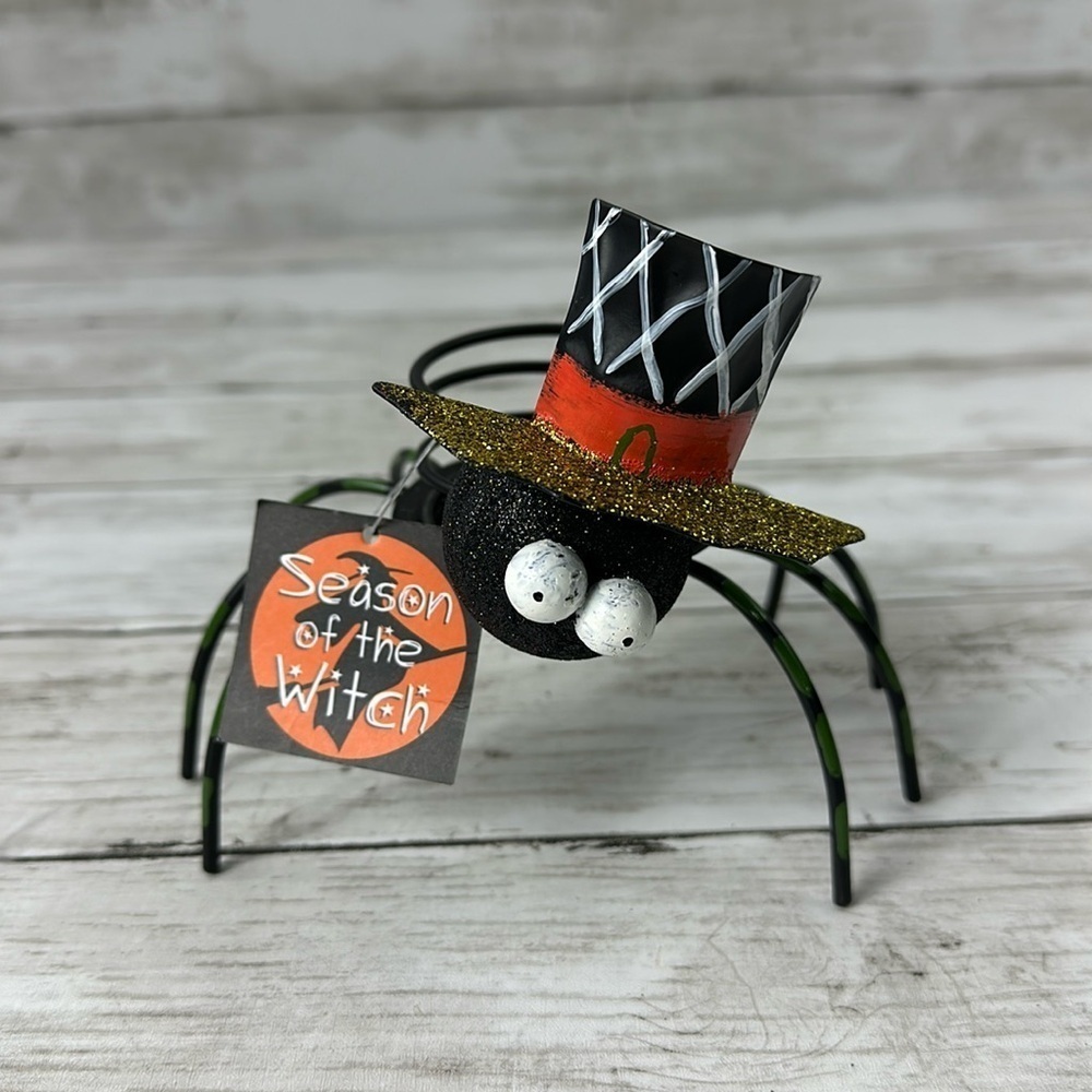 HALLOWEEN SPIDER CANDLE holder Votive new